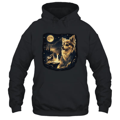 Chihuahua Howling To The Moon Vintage 90s Retro Dog Lover Shirt & Hoodie | teecentury