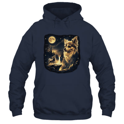 Chihuahua Howling To The Moon Vintage 90s Retro Dog Lover Shirt & Hoodie | teecentury