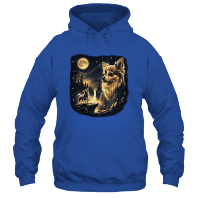 Chihuahua Howling To The Moon Vintage 90s Retro Dog Lover Shirt & Hoodie | teecentury