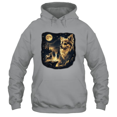 Chihuahua Howling To The Moon Vintage 90s Retro Dog Lover Shirt & Hoodie | teecentury