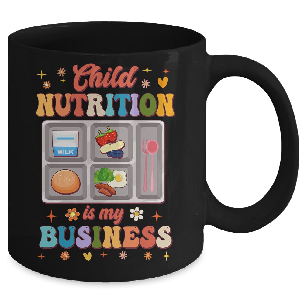 Child Nutrition Is My Business Lunch Lady Cafeteria Groovy Mug | teecentury