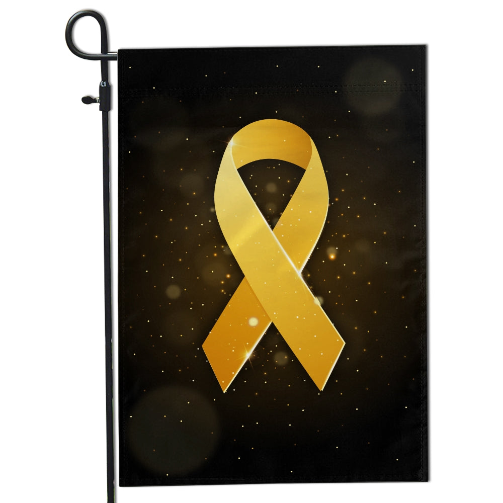 Childhood Cancer Awareness Flag Gold Ribbon