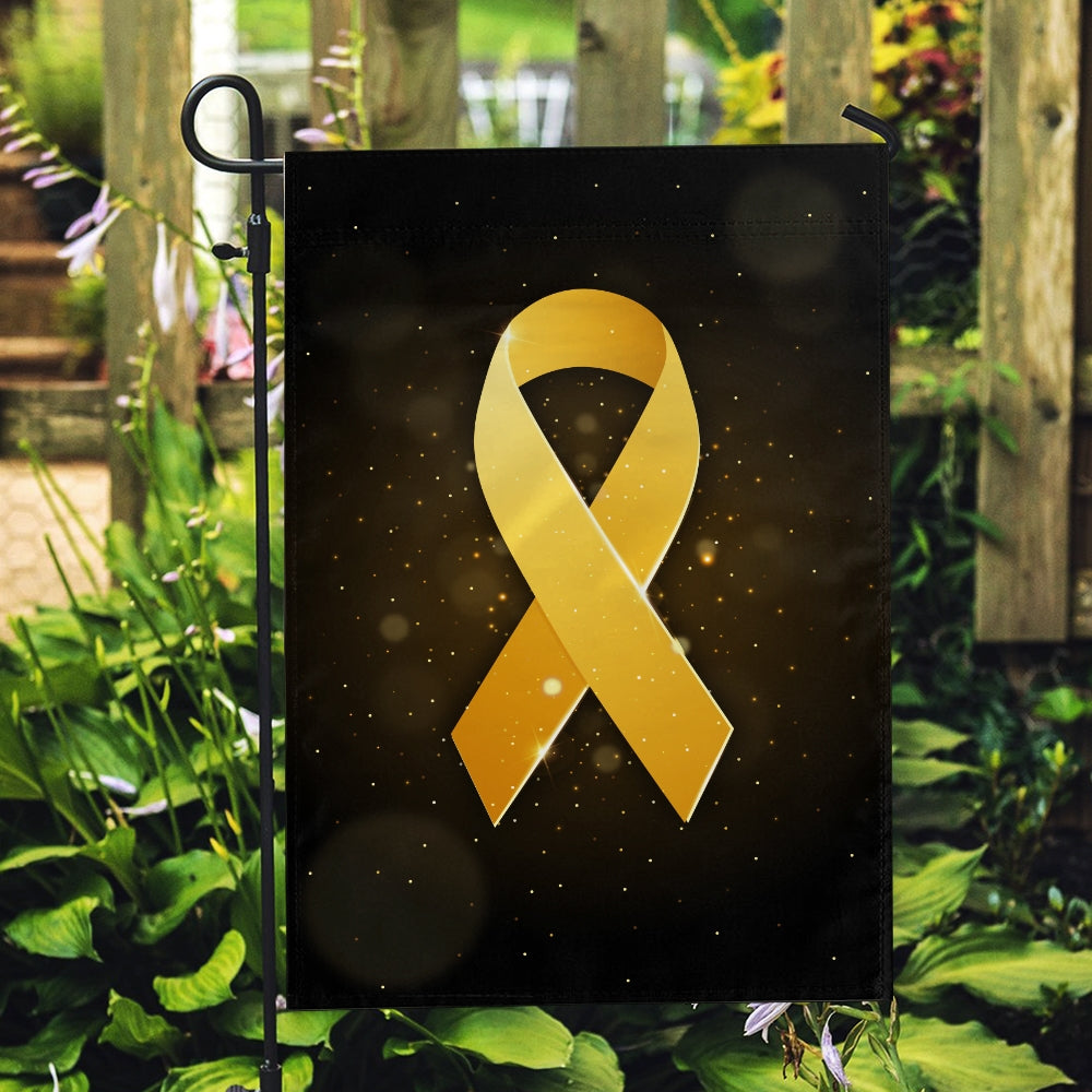 Childhood Cancer Awareness Flag Gold Ribbon