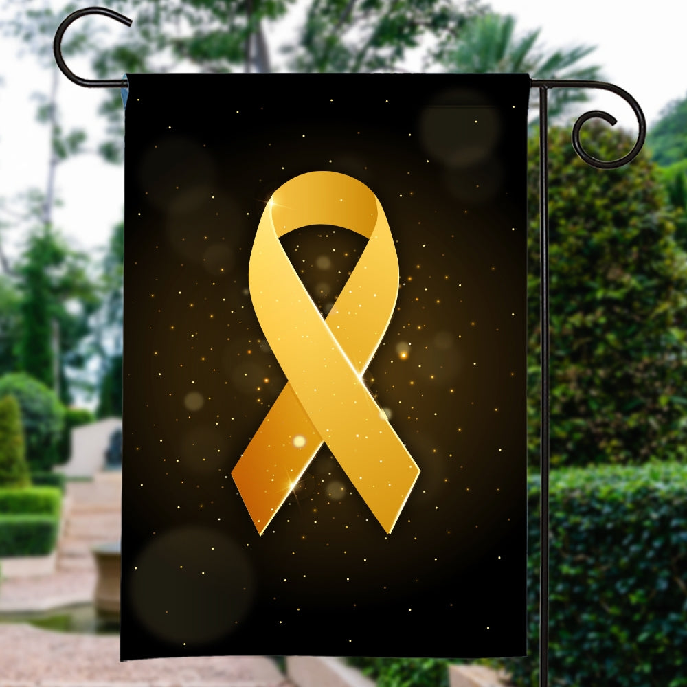Childhood Cancer Awareness Flag Gold Ribbon