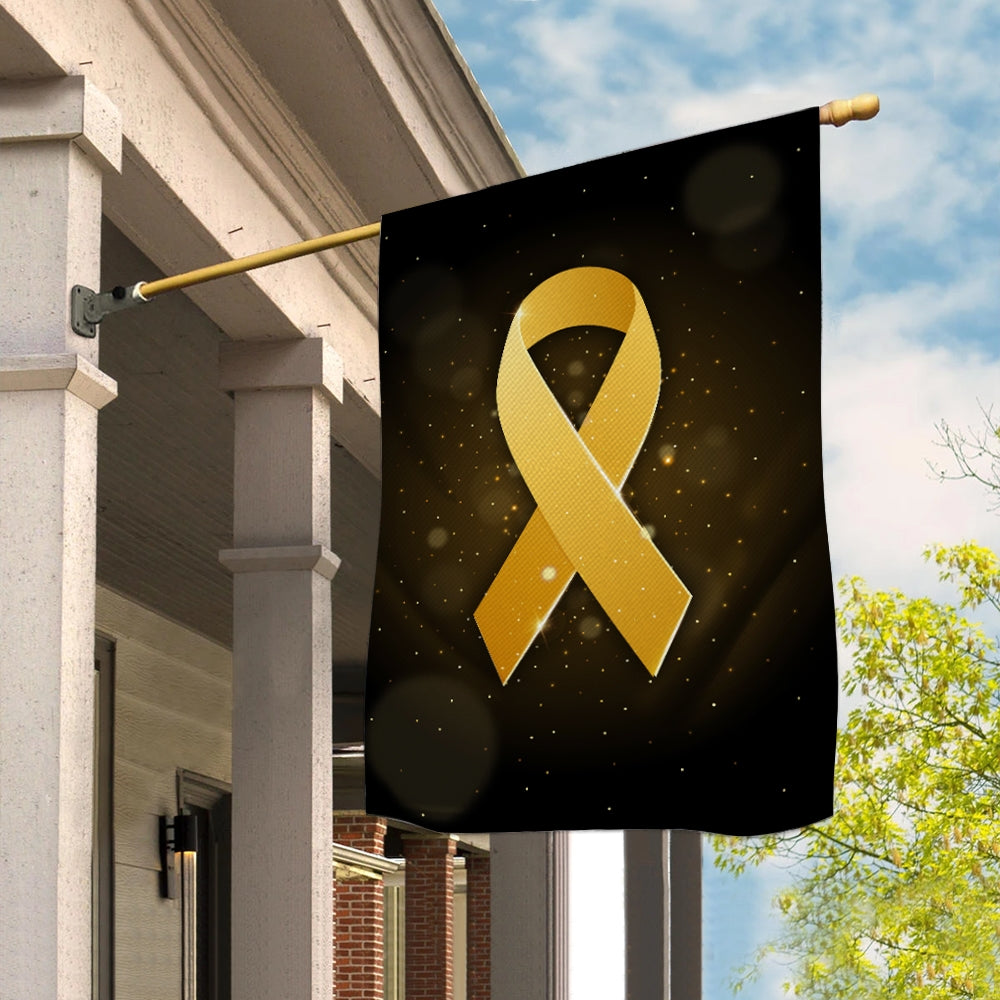 Childhood Cancer Awareness Flag Gold Ribbon