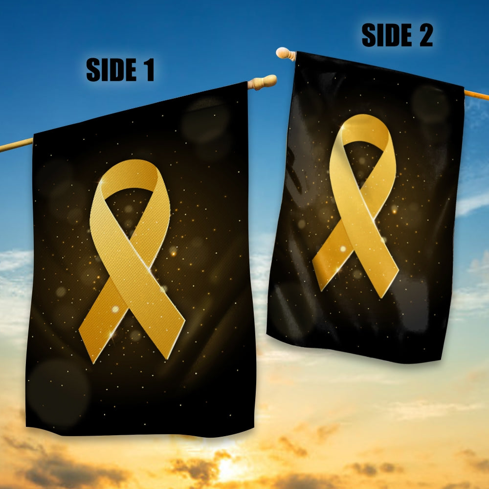 Childhood Cancer Awareness Flag Gold Ribbon