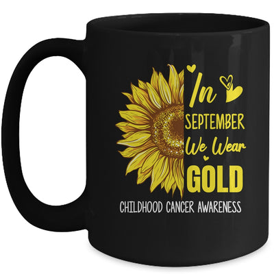 Childhood Cancer Awareness In September Wear Gold Sunflower Mug | teecentury