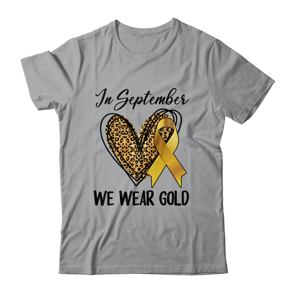 Childhood Cancer Awareness Month In September We Wear Gold Shirt & Hoodie | teecentury