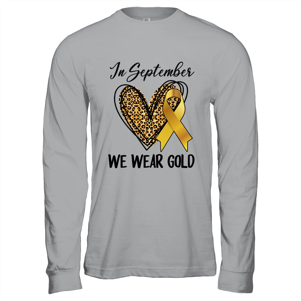 Childhood Cancer Awareness Month In September We Wear Gold Shirt & Hoodie | teecentury