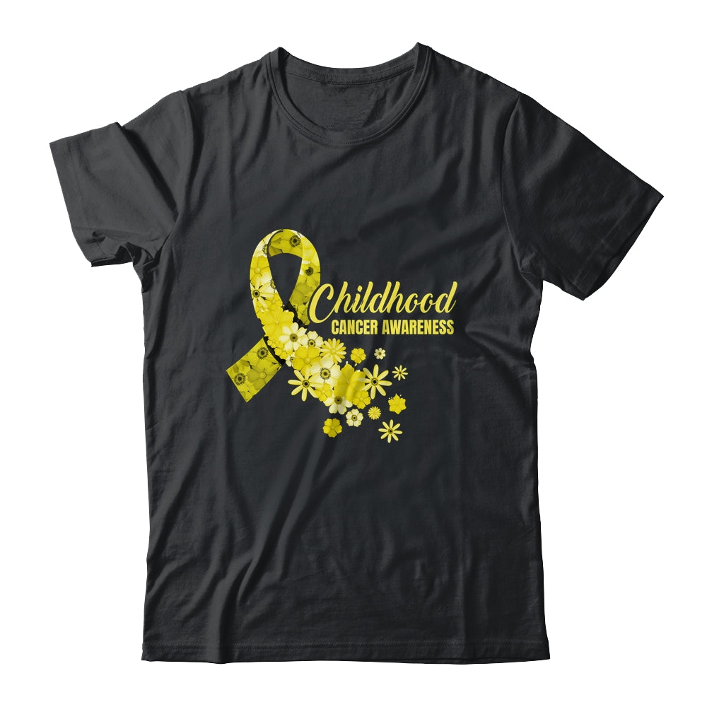 Childhood Cancer Awareness Ribbon Cancer Survivor Groovy Shirt & Hoodie | teecentury
