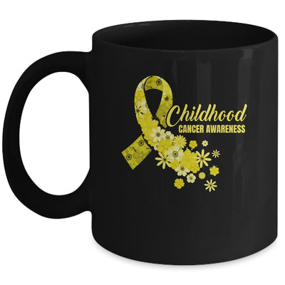 Childhood Cancer Awareness Ribbon Cancer Survivor Groovy Mug | teecentury