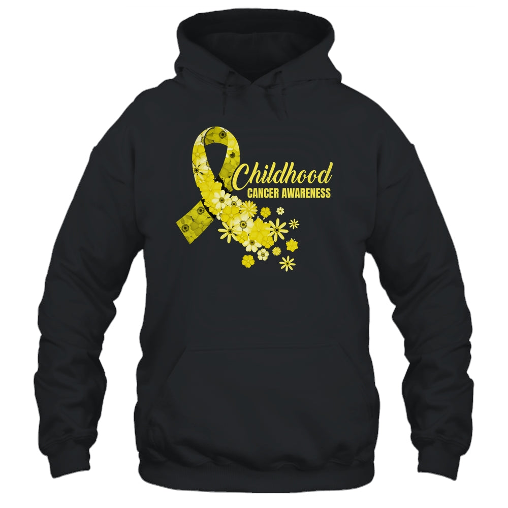 Childhood Cancer Awareness Ribbon Cancer Survivor Groovy Shirt & Hoodie | teecentury