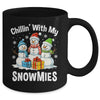 Chillin With My Snowmies Ugly Christmas Snowman Family Mug | teecentury