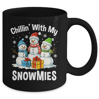 Chillin With My Snowmies Ugly Christmas Snowman Family Mug | teecentury
