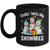 Chillin With My Snowmies Ugly Christmas Snowman Family Mug | teecentury
