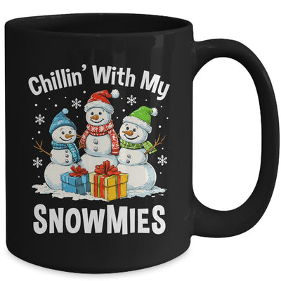 Chillin With My Snowmies Ugly Christmas Snowman Family Mug | teecentury