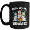 Chillin With My Snowmies Ugly Christmas Snowman Family Mug | teecentury