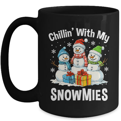 Chillin With My Snowmies Ugly Christmas Snowman Family Mug | teecentury
