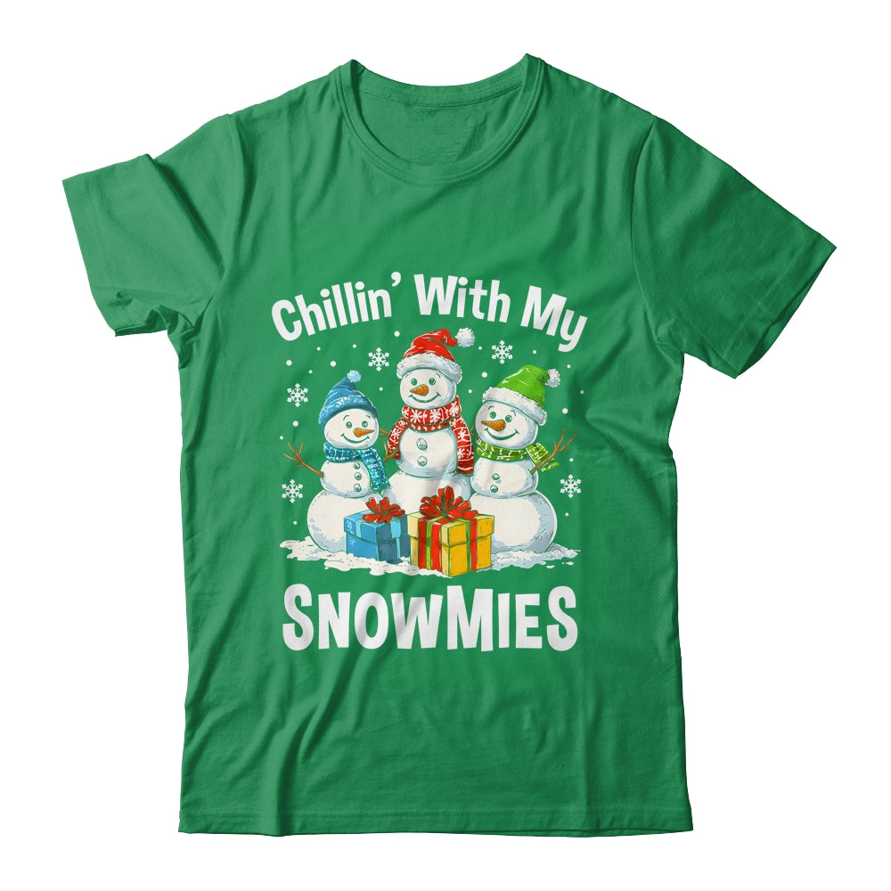 Chillin With My Snowmies Ugly Christmas Snowman Family Shirt & Sweatshirt | teecentury