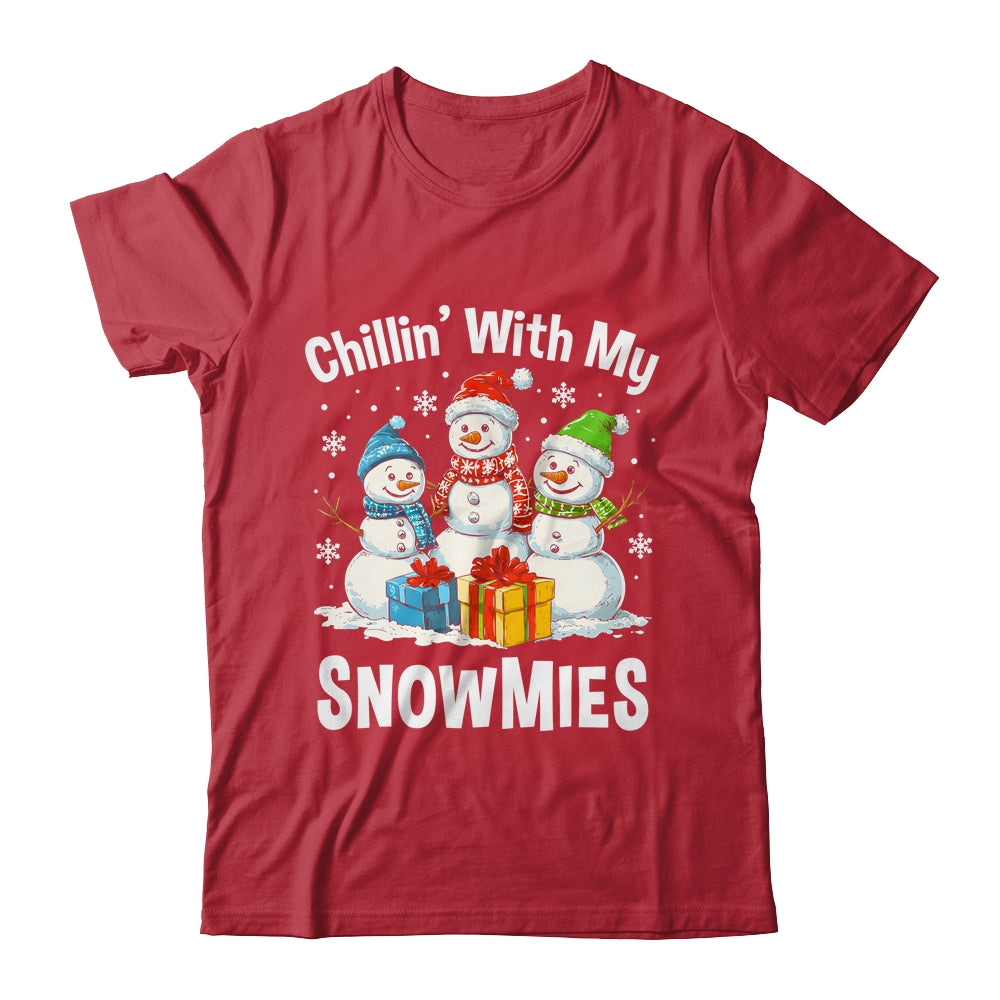 Chillin With My Snowmies Ugly Christmas Snowman Family Shirt & Sweatshirt | teecentury