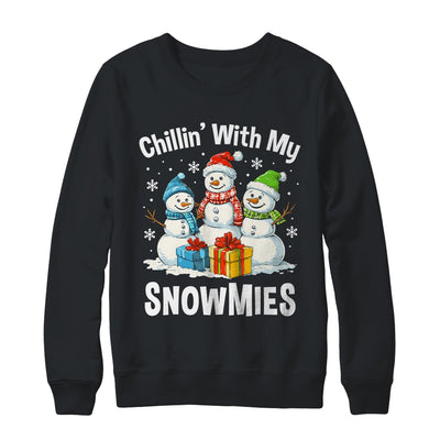 Chillin With My Snowmies Ugly Christmas Snowman Family Shirt & Sweatshirt | teecentury