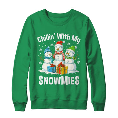 Chillin With My Snowmies Ugly Christmas Snowman Family Shirt & Sweatshirt | teecentury