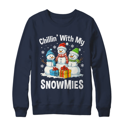 Chillin With My Snowmies Ugly Christmas Snowman Family Shirt & Sweatshirt | teecentury