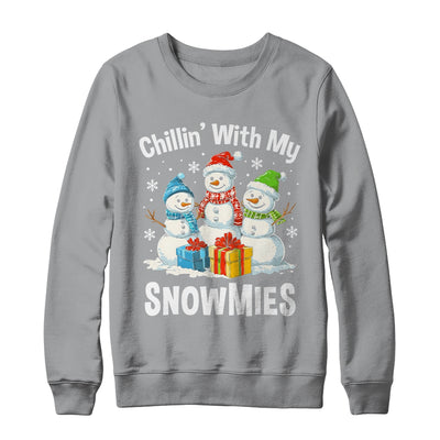 Chillin With My Snowmies Ugly Christmas Snowman Family Shirt & Sweatshirt | teecentury