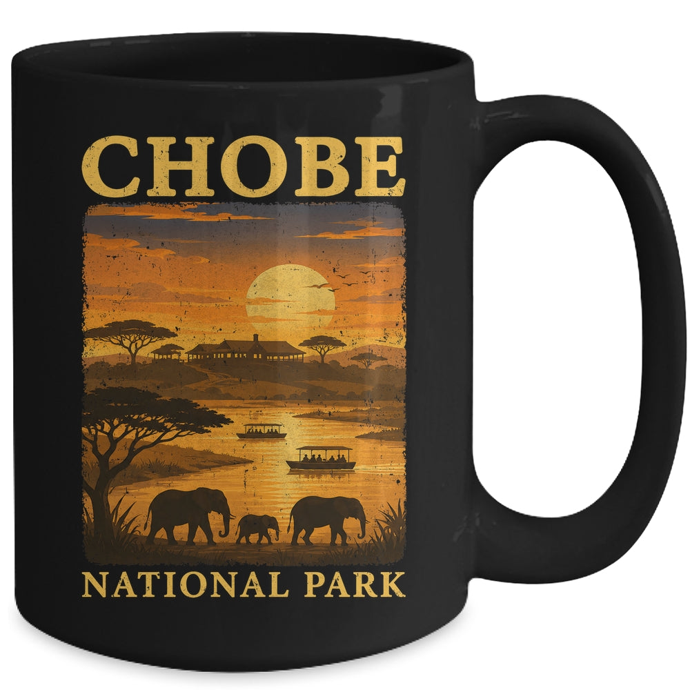 Chobe National Park Travel Botswana Safari Wildlife Retro Mug | teecentury