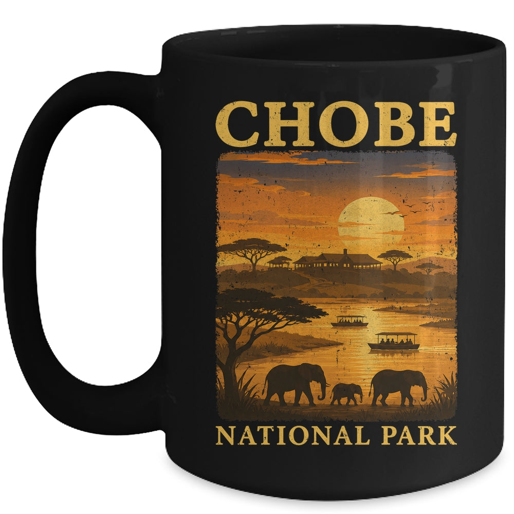 Chobe National Park Travel Botswana Safari Wildlife Retro Mug | teecentury