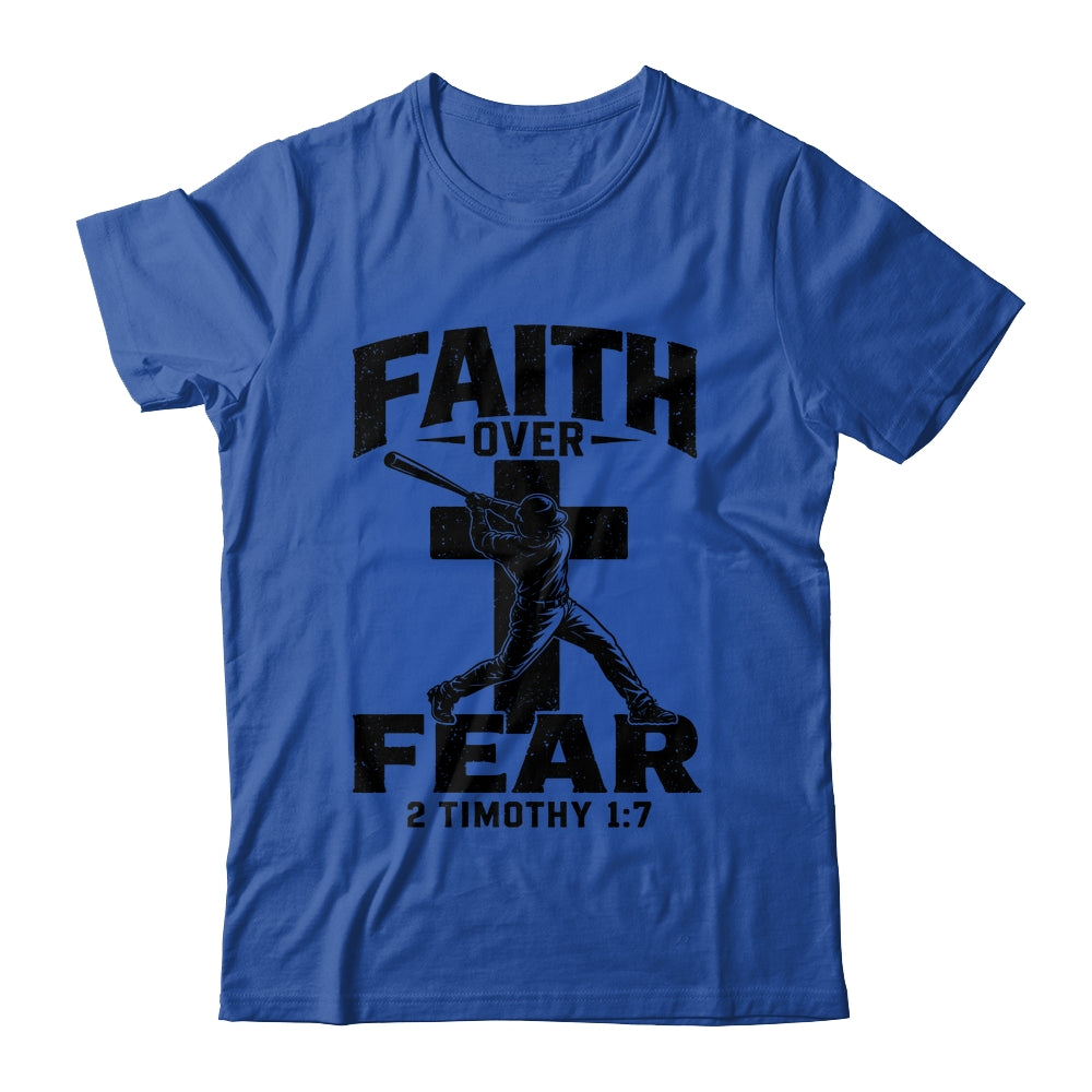 Christian Baseball Faith Over Fear Bible Verse Baseball Boys Shirt & Hoodie | teecentury