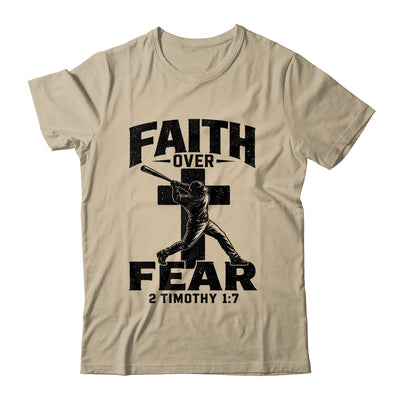 Christian Baseball Faith Over Fear Bible Verse Baseball Boys Shirt & Hoodie | teecentury