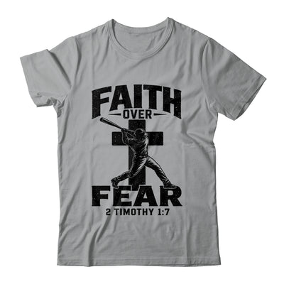 Christian Baseball Faith Over Fear Bible Verse Baseball Boys Shirt & Hoodie | teecentury