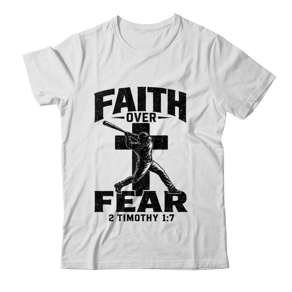 Christian Baseball Faith Over Fear Bible Verse Baseball Boys Shirt & Hoodie | teecentury