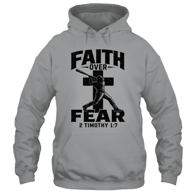 Christian Baseball Faith Over Fear Bible Verse Baseball Boys Shirt & Hoodie | teecentury