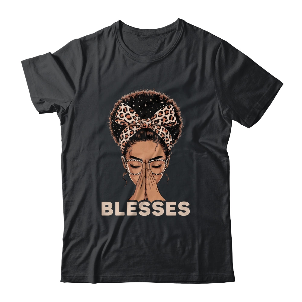 Christian Blessed Black Woman Praying Afro African American Shirt & Tank Top | teecentury