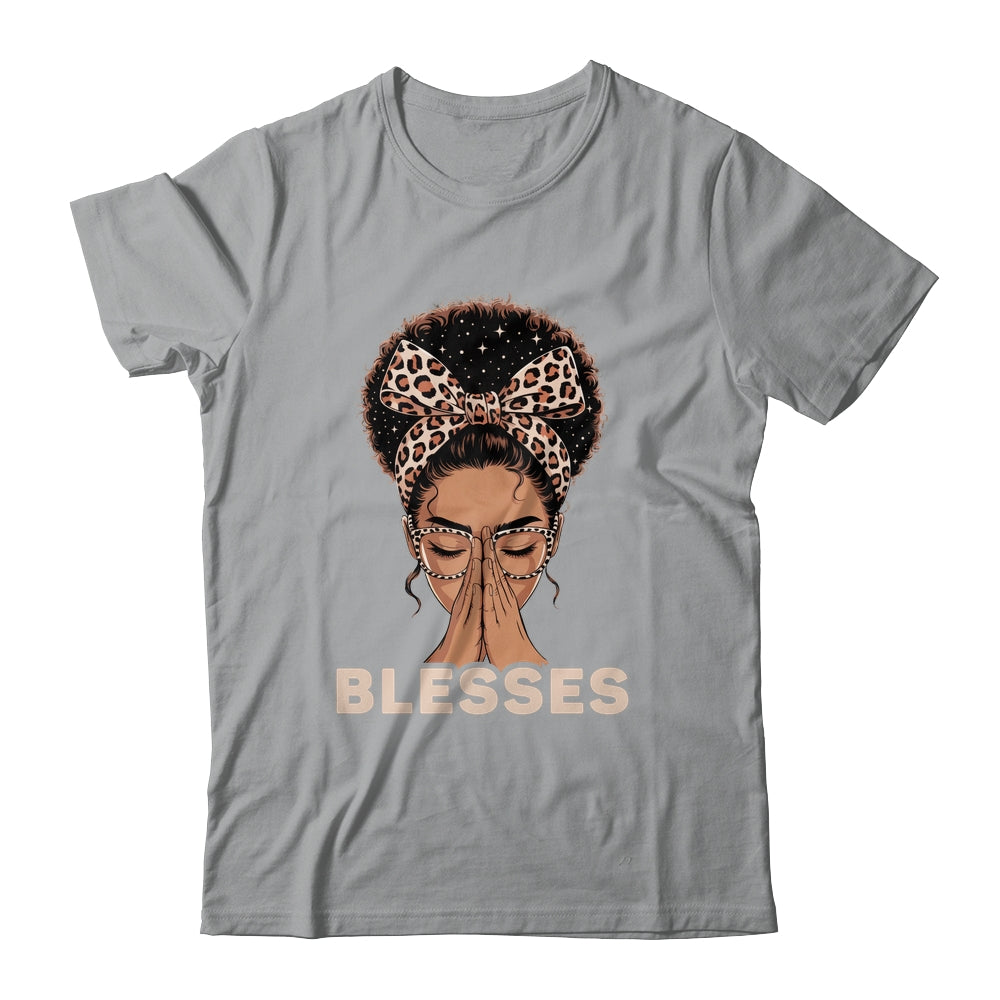 Christian Blessed Black Woman Praying Afro African American Shirt & Tank Top | teecentury