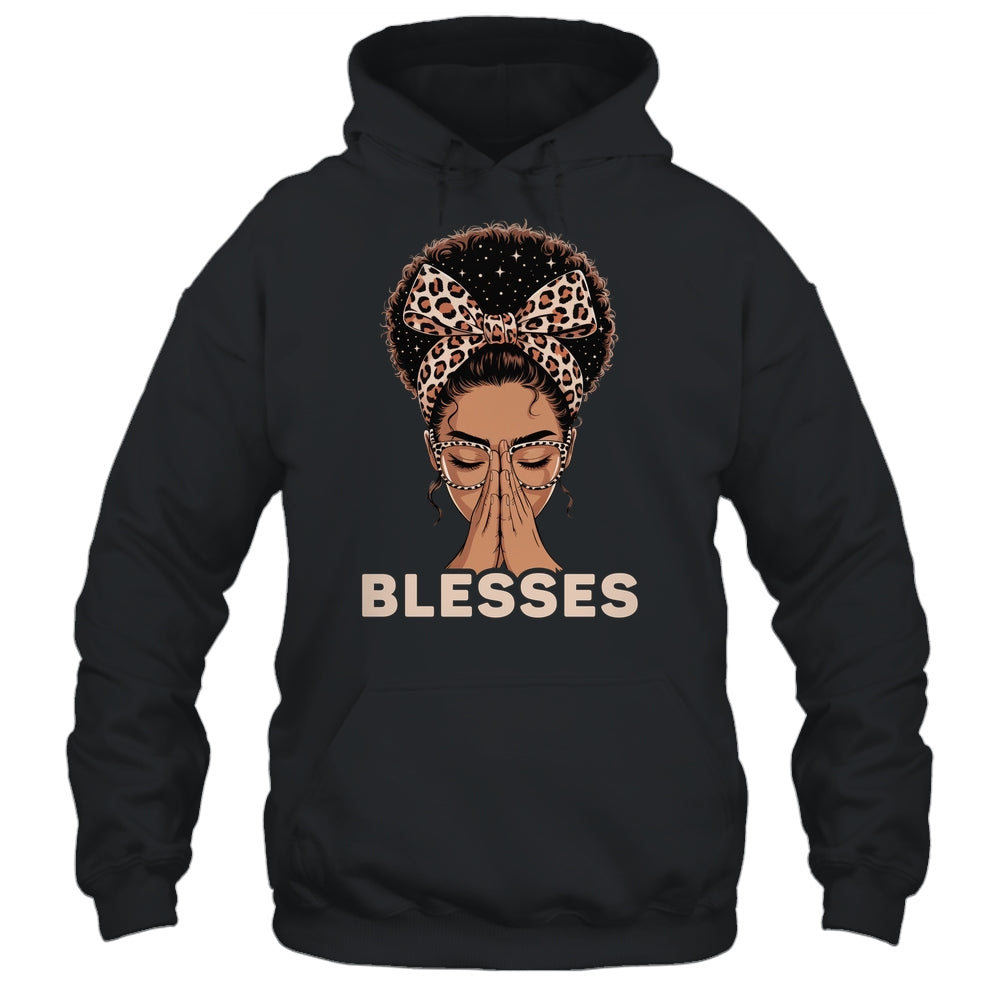 Christian Blessed Black Woman Praying Afro African American Shirt & Tank Top | teecentury