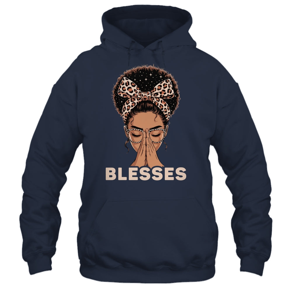 Christian Blessed Black Woman Praying Afro African American Shirt & Tank Top | teecentury