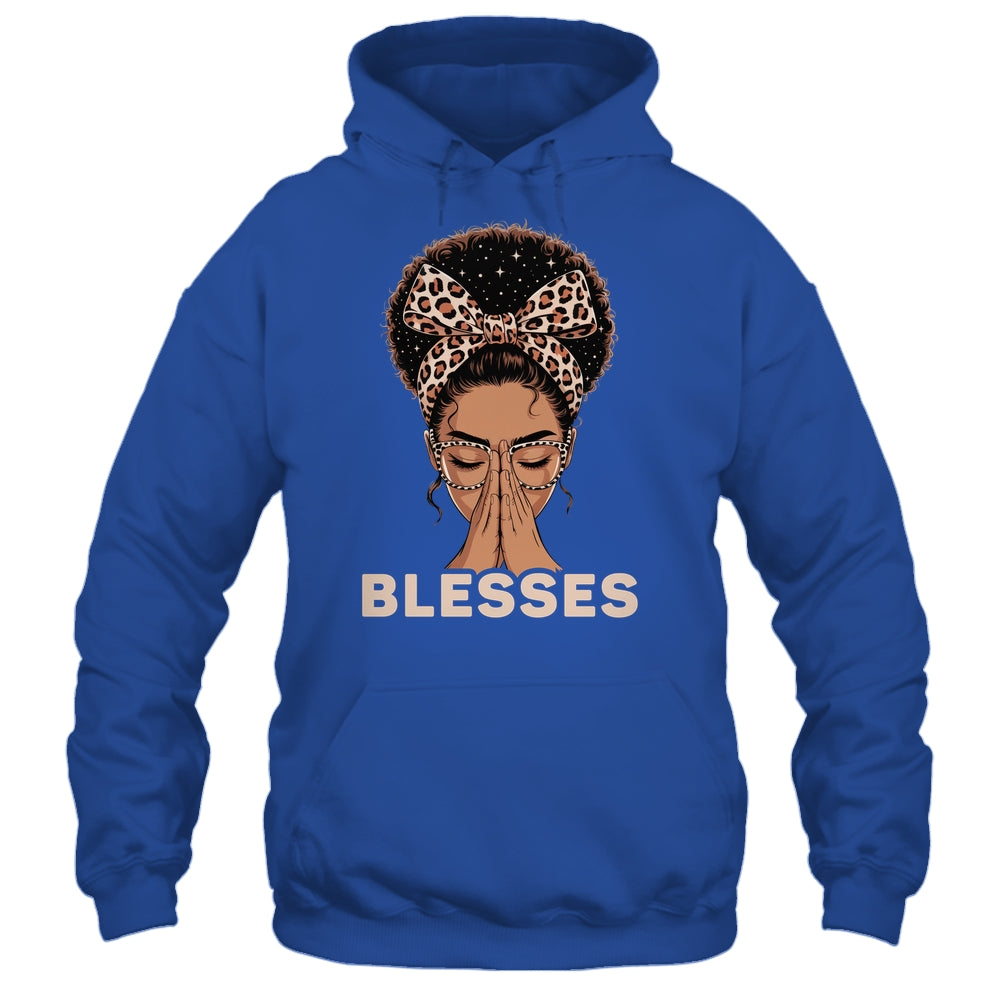 Christian Blessed Black Woman Praying Afro African American Shirt & Tank Top | teecentury