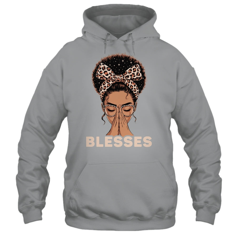 Christian Blessed Black Woman Praying Afro African American Shirt & Tank Top | teecentury