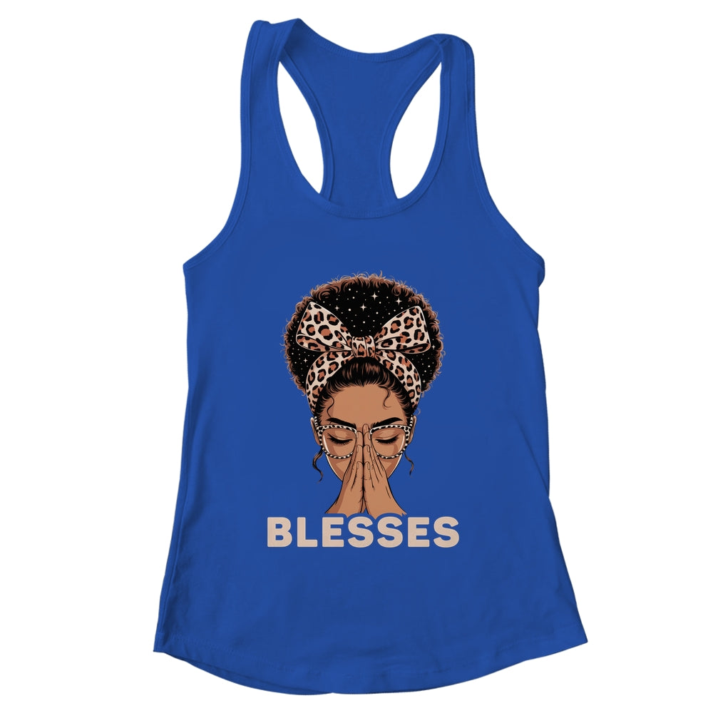 Christian Blessed Black Woman Praying Afro African American Shirt & Tank Top | teecentury