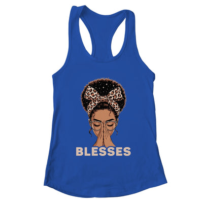 Christian Blessed Black Woman Praying Afro African American Shirt & Tank Top | teecentury