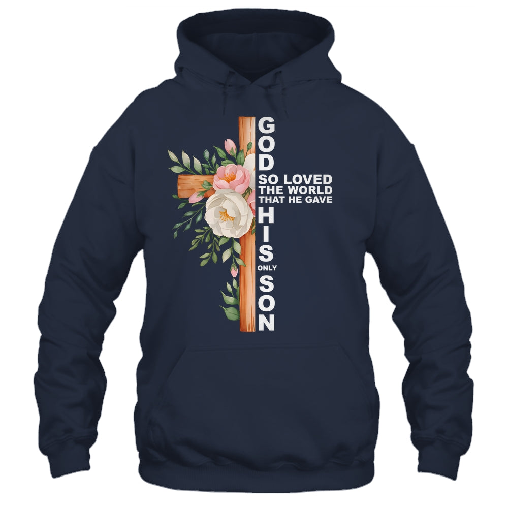 Christian Cross Bible Faith Quote John 3:16 Women Religious Shirt & Hoodie | teecentury