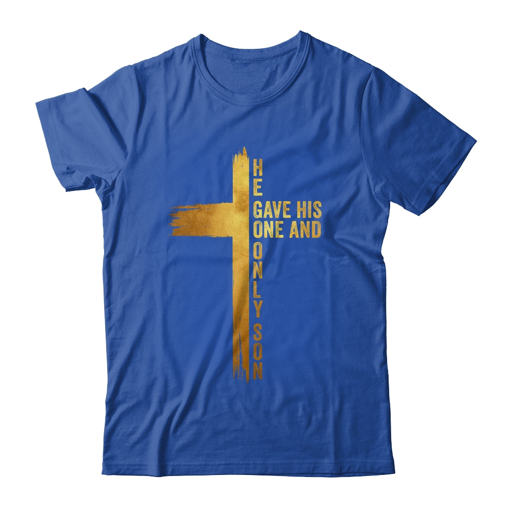 Christian Cross Bible John 3.16 He Gave His One And Only Son Shirt & Hoodie | teecentury
