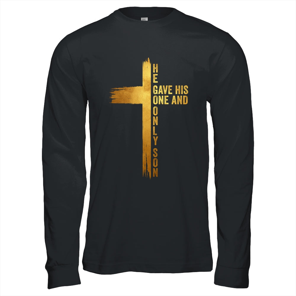 Christian Cross Bible John 3.16 He Gave His One And Only Son Shirt & Hoodie | teecentury