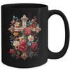 Christian Cross Floral Faith For Women Bible Verse Religious Mug | teecentury