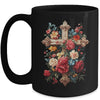 Christian Cross Floral Faith For Women Bible Verse Religious Mug | teecentury