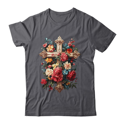 Christian Cross Floral Faith For Women Bible Verse Religious Shirt & Hoodie | teecentury