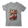 Christian Cross Floral Faith For Women Bible Verse Religious Shirt & Hoodie | teecentury